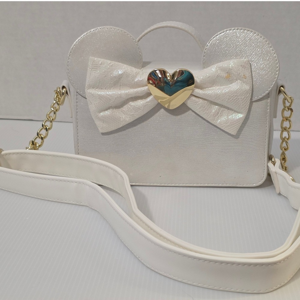 Loungefly Disney Minnie Mouse Wedding Crossbody Bag Small White Good WDBK1528